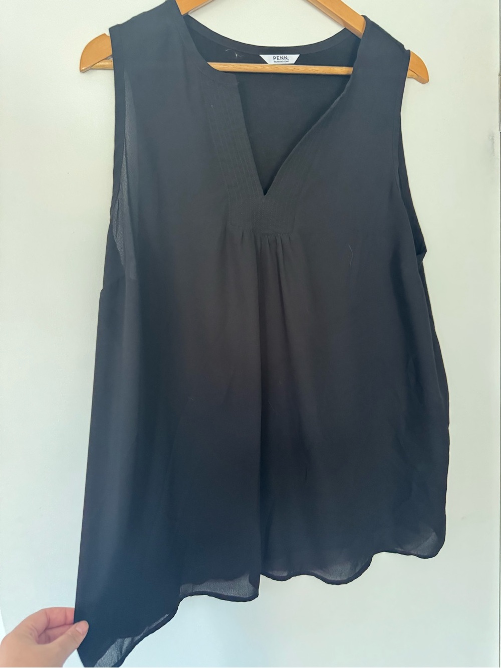 PENN Black Tank Blouse Size 1X